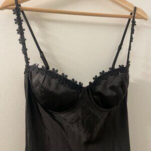 NEVER WORN/Tag - Princess Polly Satin Maxi Dress Black